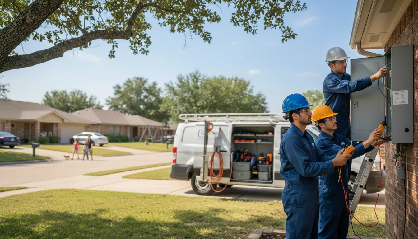 Certified electrician providing emergency electrical services in Tomball, TX